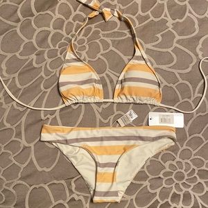 L*space Orange & Cream Swimsuit Top & Bottom